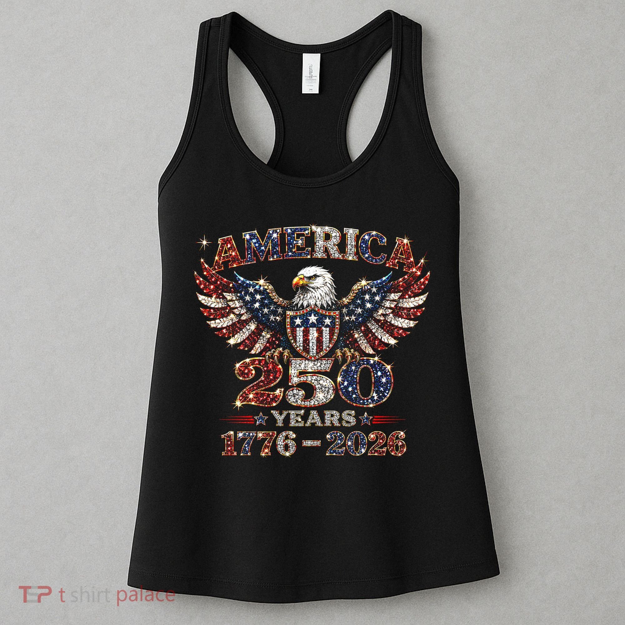 250th Anniversary USA 4th Of July Patriotic Eagle 1776-2026 Women's Tank Top