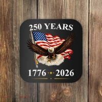 250th Anniversary USA Patriotic Eagle 1776-2026 Coaster thumb 0