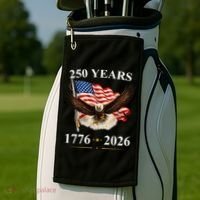 250th Anniversary USA Patriotic Eagle 1776-2026 Golf Towel thumb 2