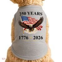 250th Anniversary USA Patriotic Eagle 1776-2026 Doggie Tank thumb 0