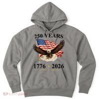 250th Anniversary USA Patriotic Eagle 1776-2026 Hoodie thumb 0