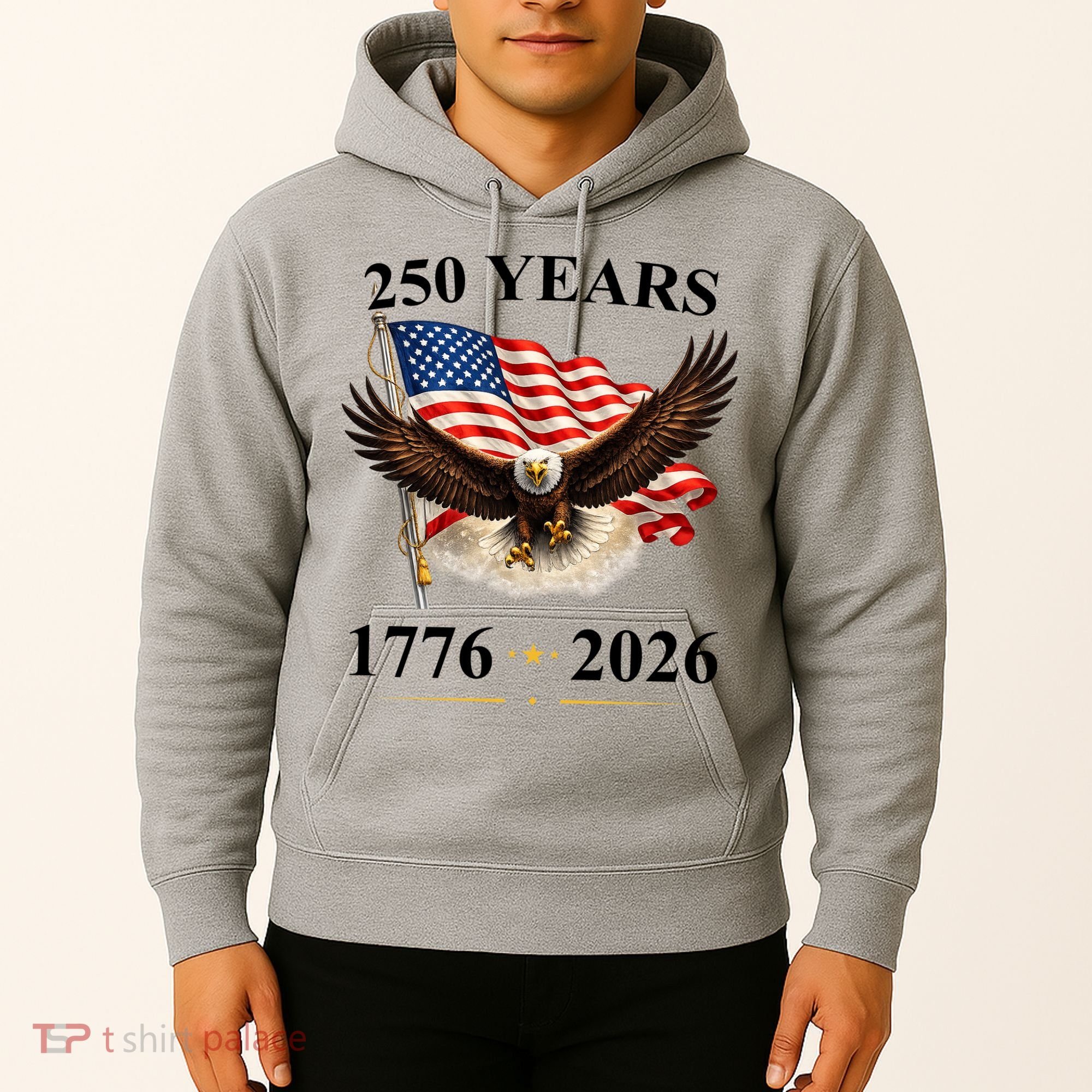 250th Anniversary USA Patriotic Eagle 1776-2026 Hoodie