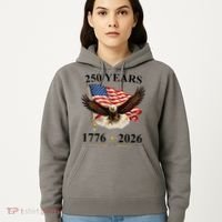 250th Anniversary USA Patriotic Eagle 1776-2026 Hoodie thumb 5