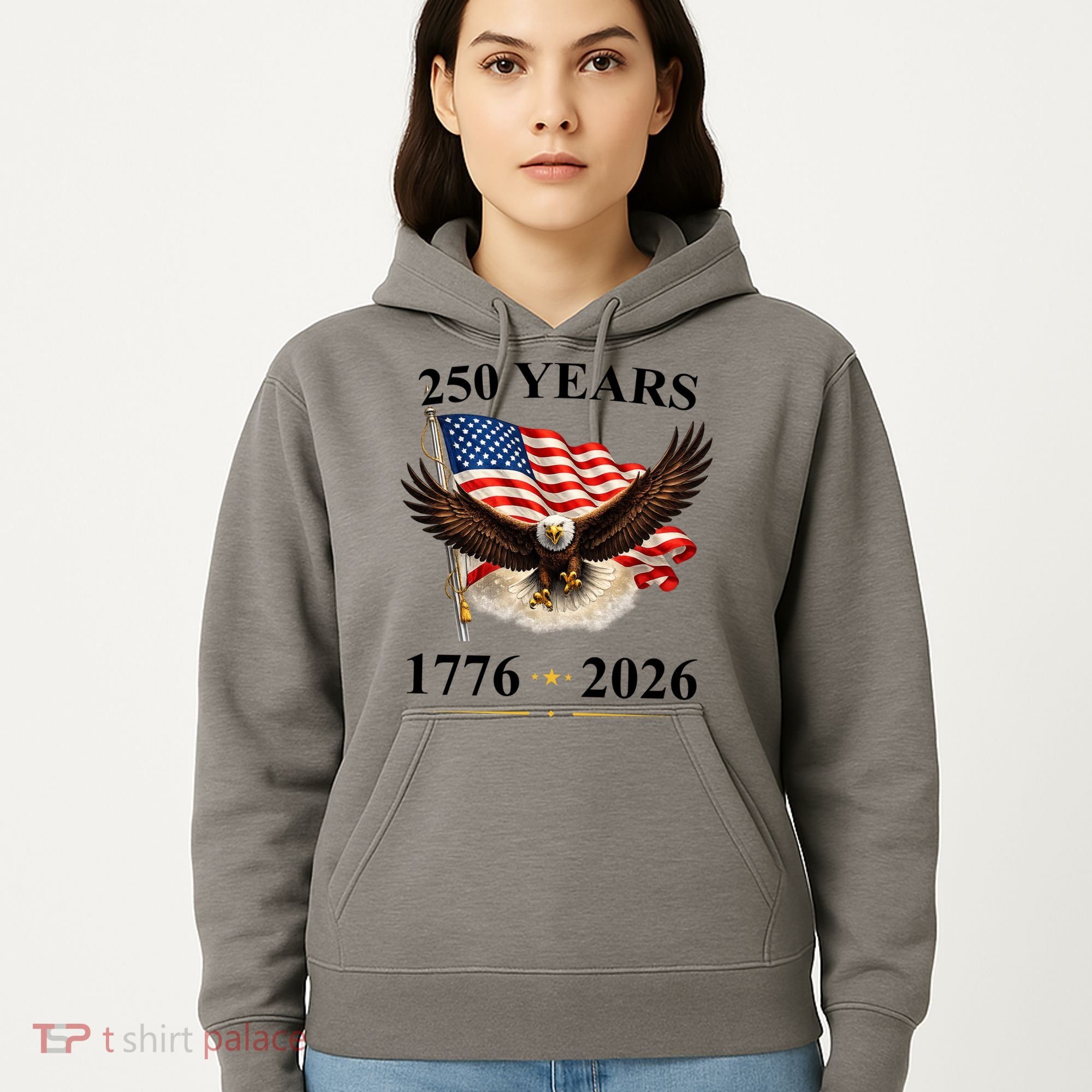 250th Anniversary USA Patriotic Eagle 1776-2026 Hoodie