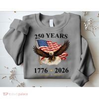 250th Anniversary USA Patriotic Eagle 1776-2026 Sweatshirt thumb 2