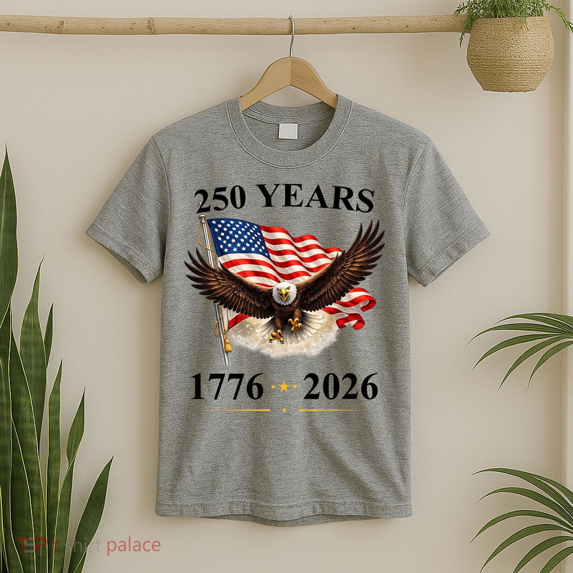 250th Anniversary USA Patriotic Eagle 1776-2026 T-Shirt