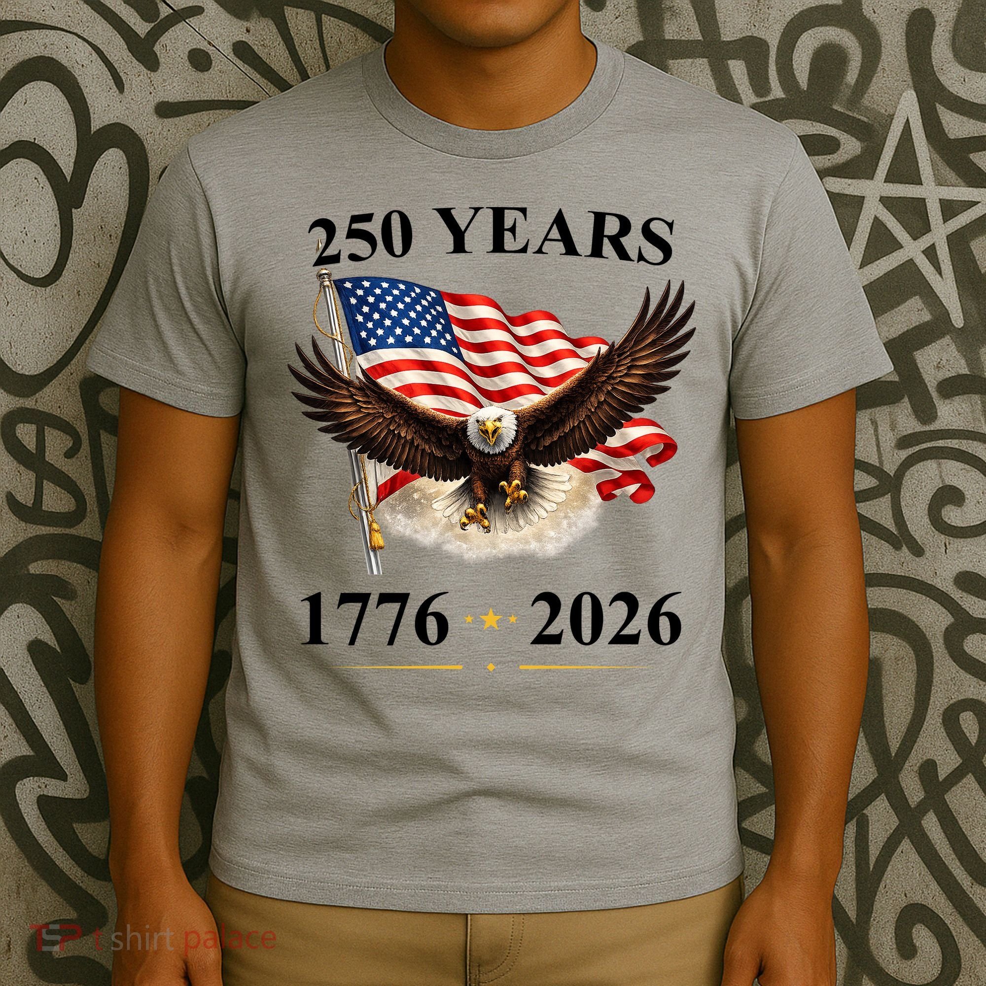250th Anniversary USA Patriotic Eagle 1776-2026 T-Shirt