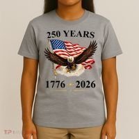 250th Anniversary USA Patriotic Eagle 1776-2026 T-Shirt thumb 4