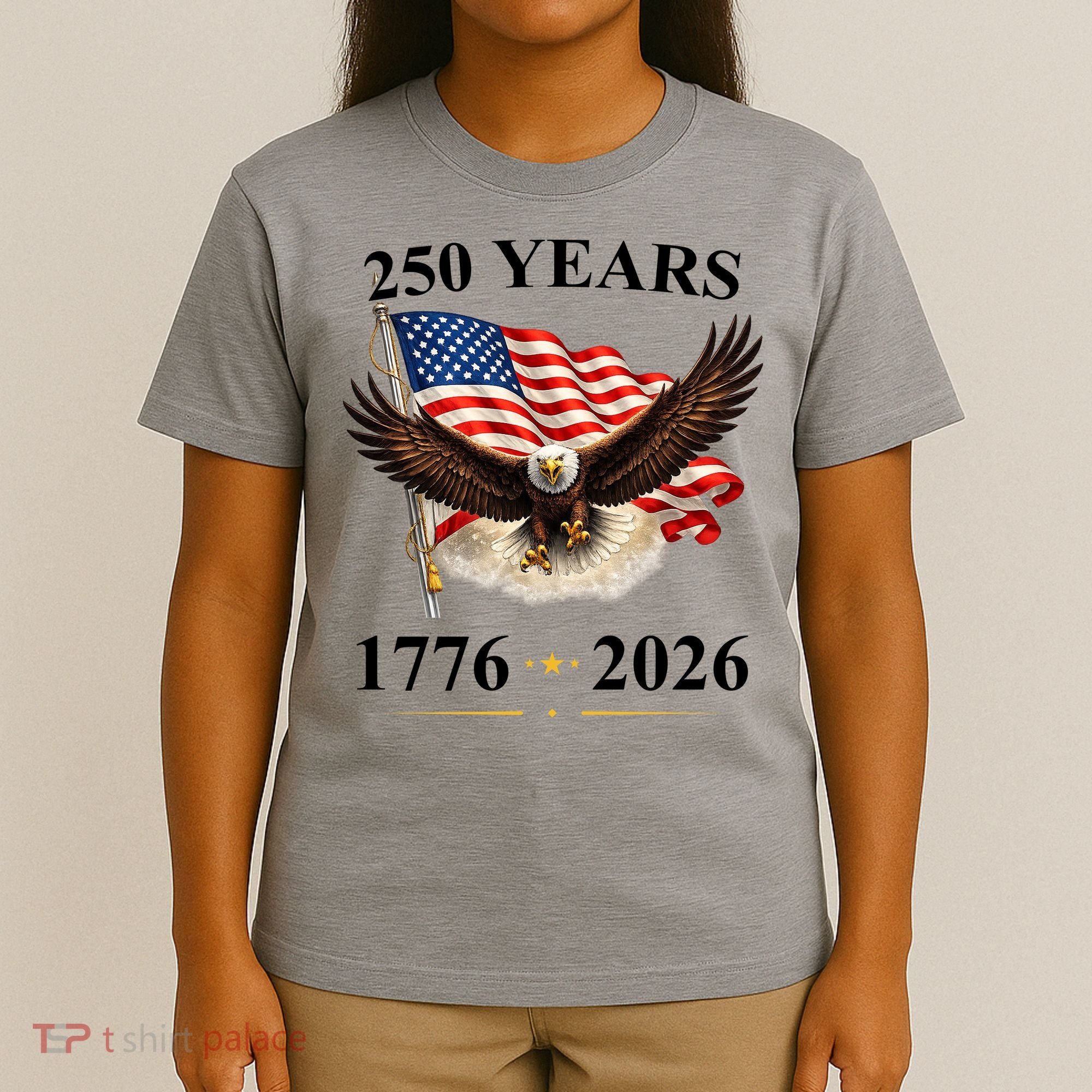 250th Anniversary USA Patriotic Eagle 1776-2026 T-Shirt
