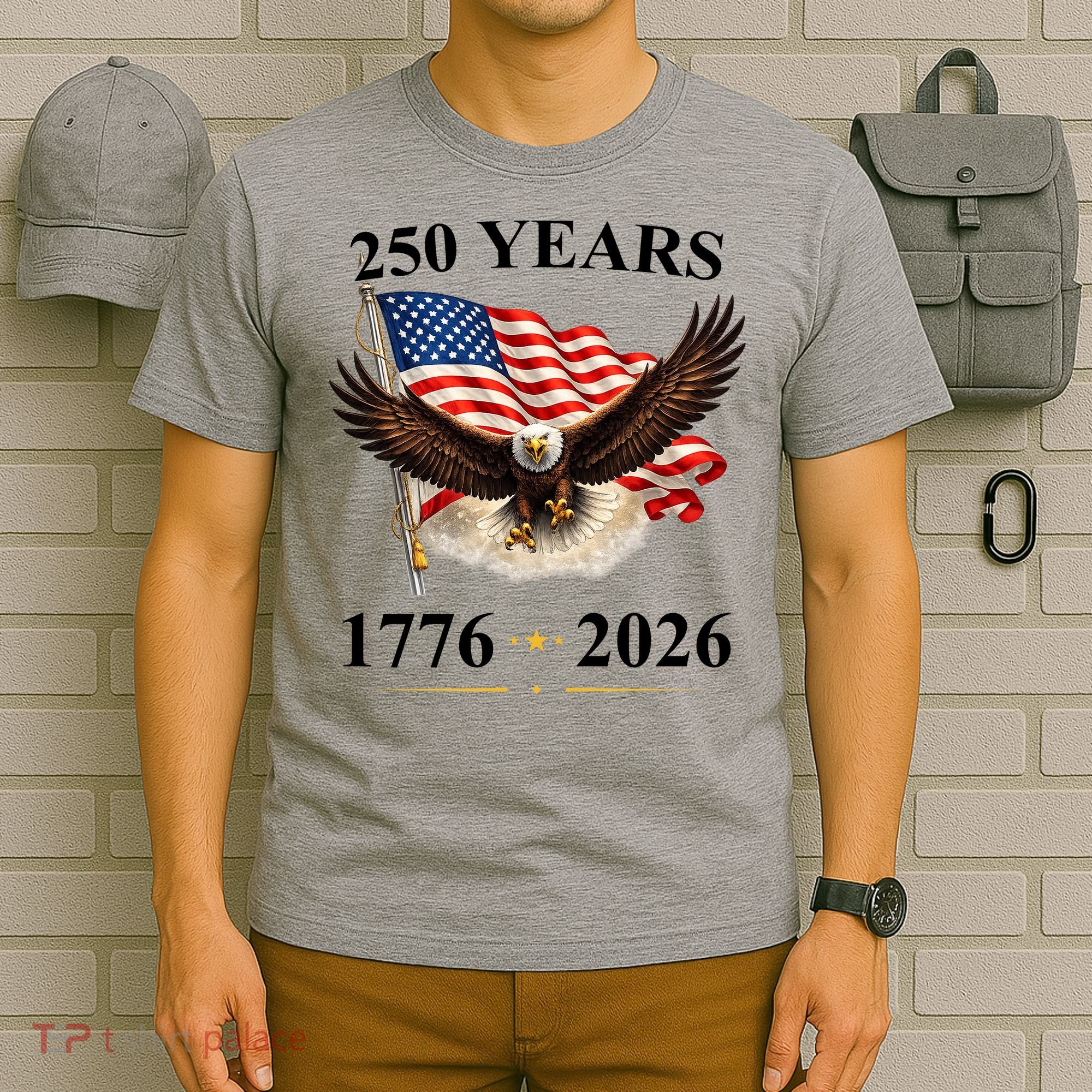 250th Anniversary USA Patriotic Eagle 1776-2026 T-Shirt