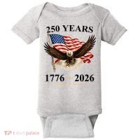 250th Anniversary USA Patriotic Eagle 1776-2026 Baby Bodysuit thumb 0