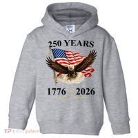 250th Anniversary USA Patriotic Eagle 1776-2026 Toddler Hoodie thumb 0