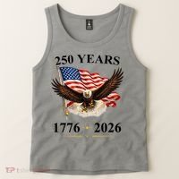 250th Anniversary USA Patriotic Eagle 1776-2026 Tank Top thumb 2