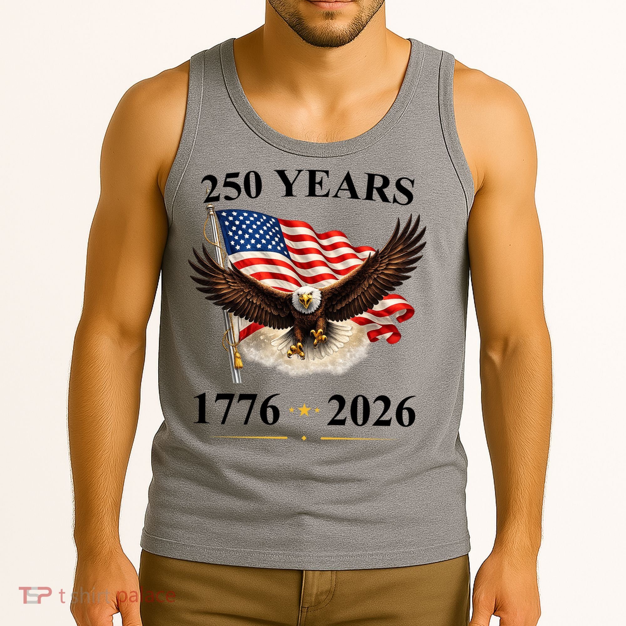 250th Anniversary USA Patriotic Eagle 1776-2026 Tank Top