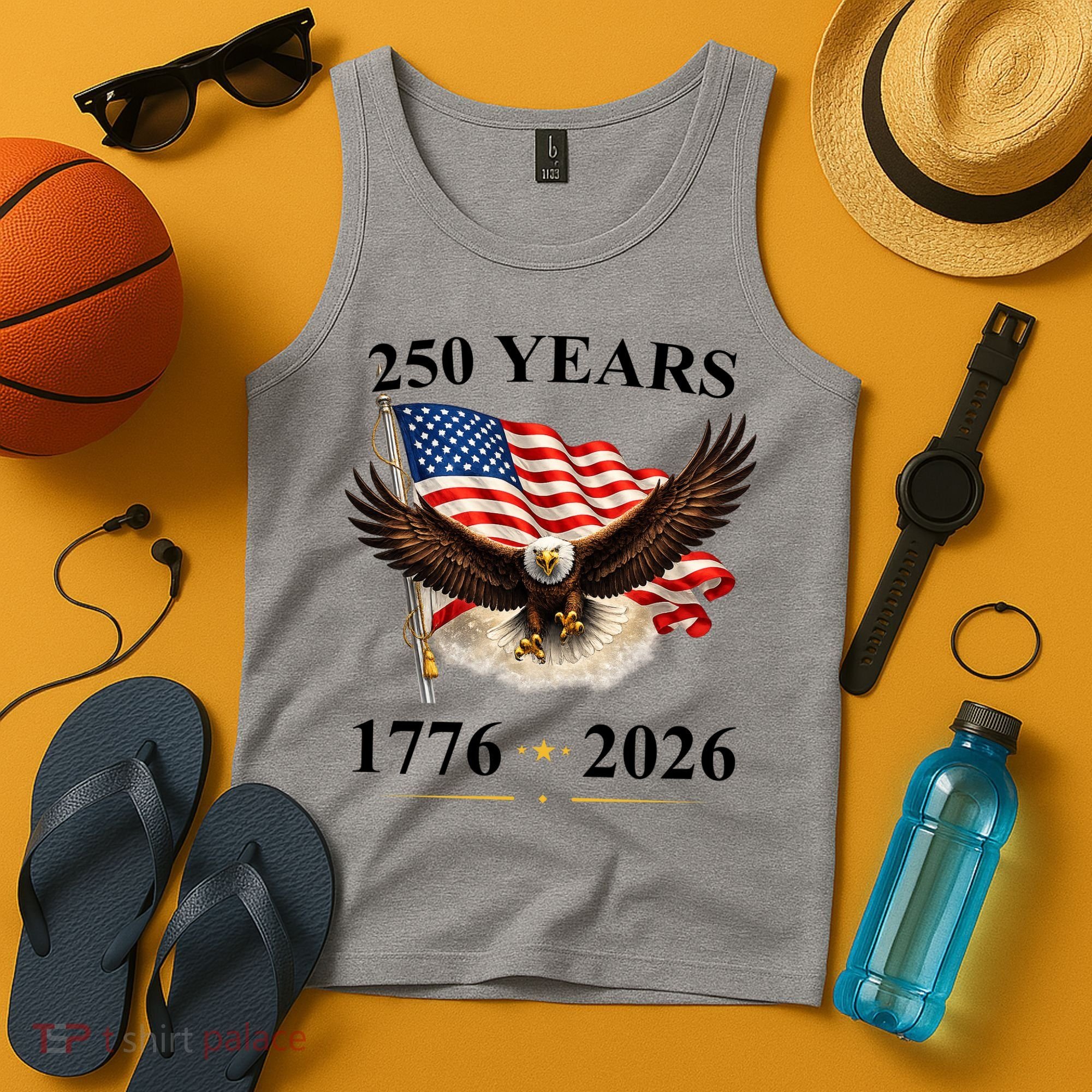 250th Anniversary USA Patriotic Eagle 1776-2026 Tank Top
