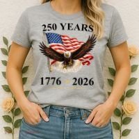 250th Anniversary USA Patriotic Eagle 1776-2026 Women's T-Shirt thumb 2