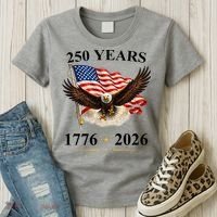 250th Anniversary USA Patriotic Eagle 1776-2026 Women's T-Shirt thumb 3