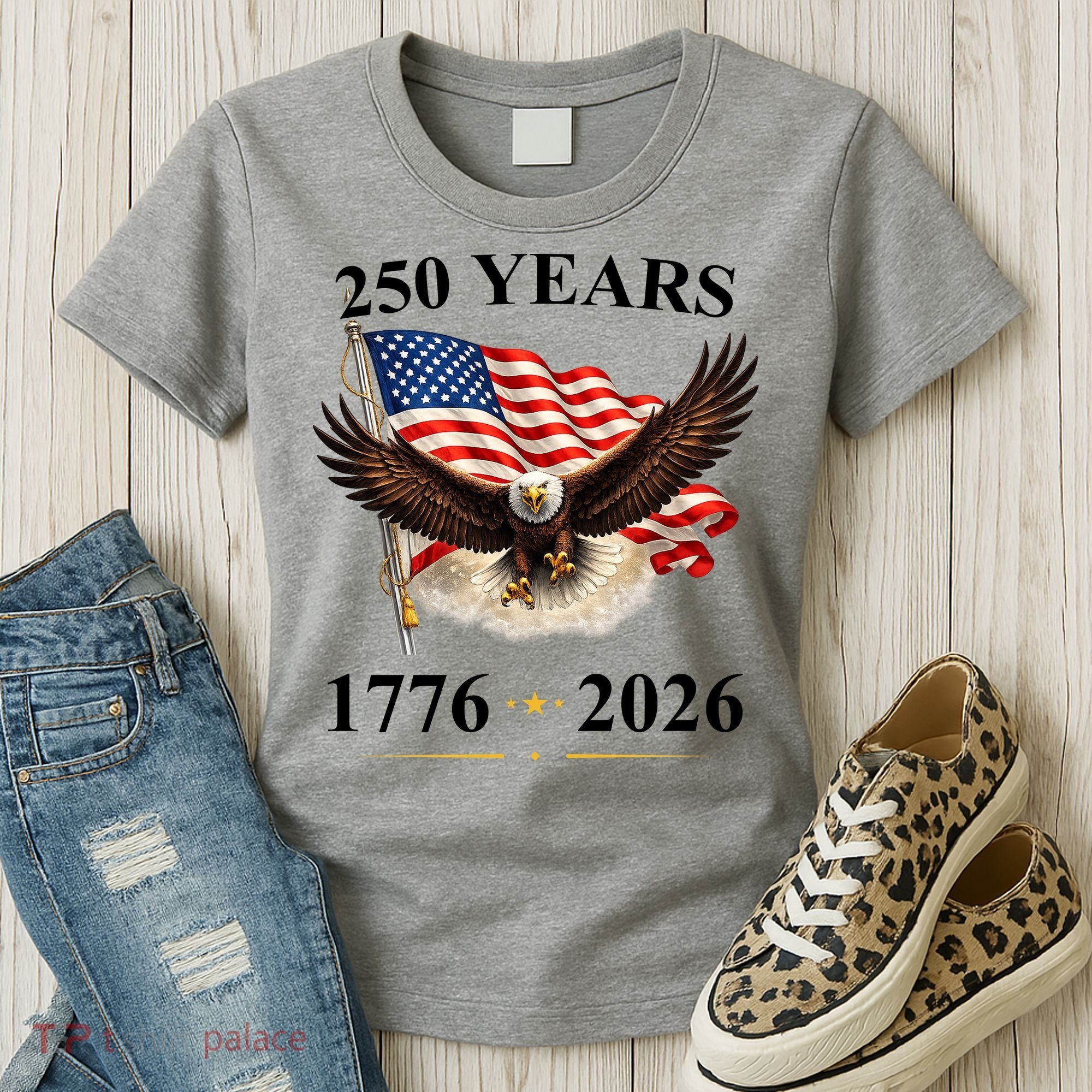 250th Anniversary USA Patriotic Eagle 1776-2026 Women's T-Shirt