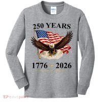 250th Anniversary USA Patriotic Eagle 1776-2026 Kids Long Sleeve Shirt thumb 0