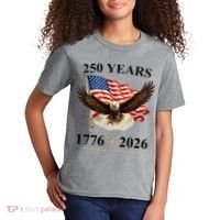 250th Anniversary USA Patriotic Eagle 1776-2026 Kids T-Shirt thumb 2