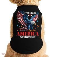 250 Anniversary USA Eagle 1776-2026 American Patriotic Doggie Tank thumb 0