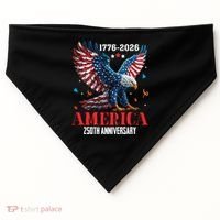 250 Anniversary USA Eagle 1776-2026 American Patriotic USA-Made Doggie Bandana thumb 0