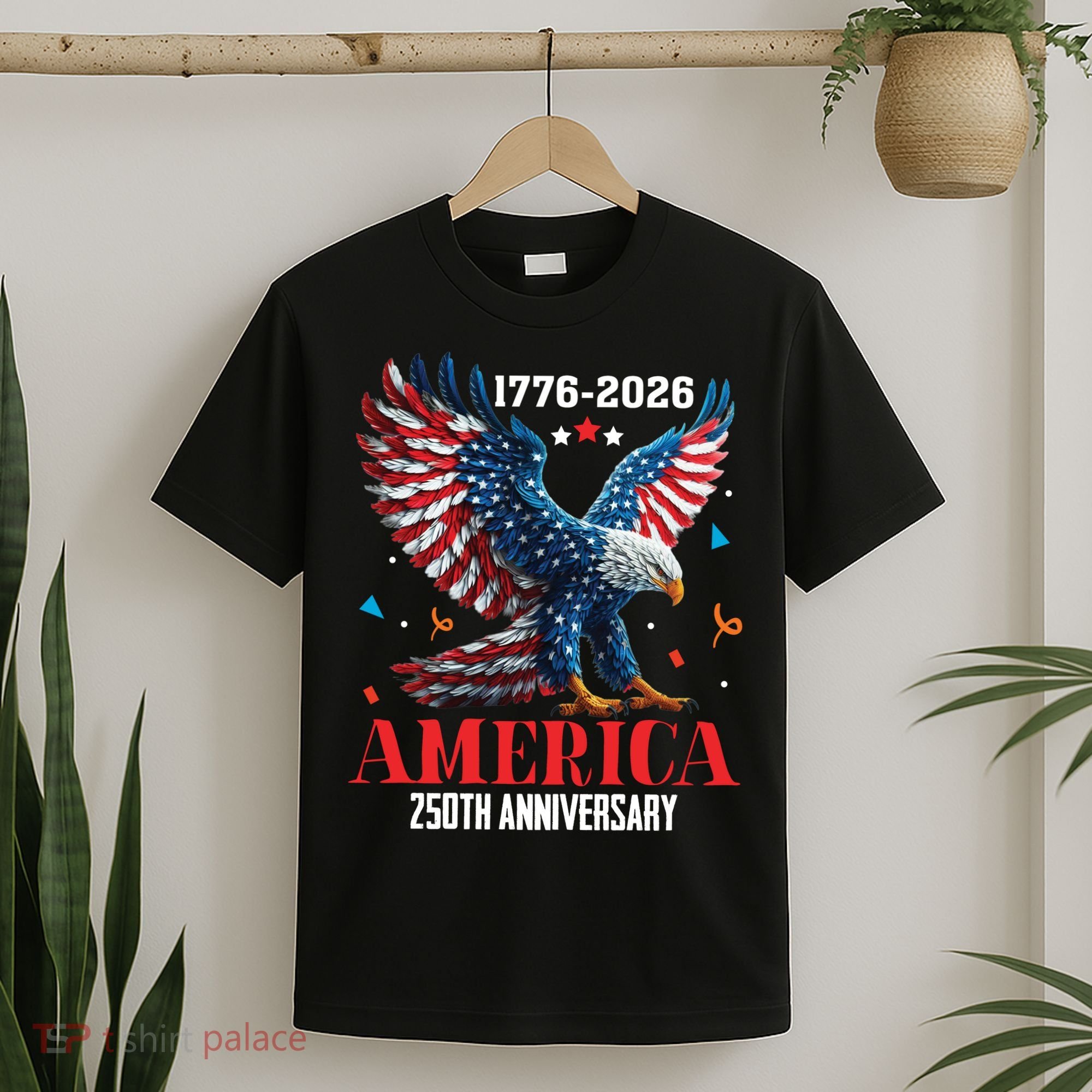 250 Anniversary USA Eagle 1776-2026 American Patriotic T-Shirt