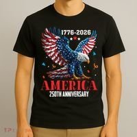 250 Anniversary USA Eagle 1776-2026 American Patriotic T-Shirt thumb 3