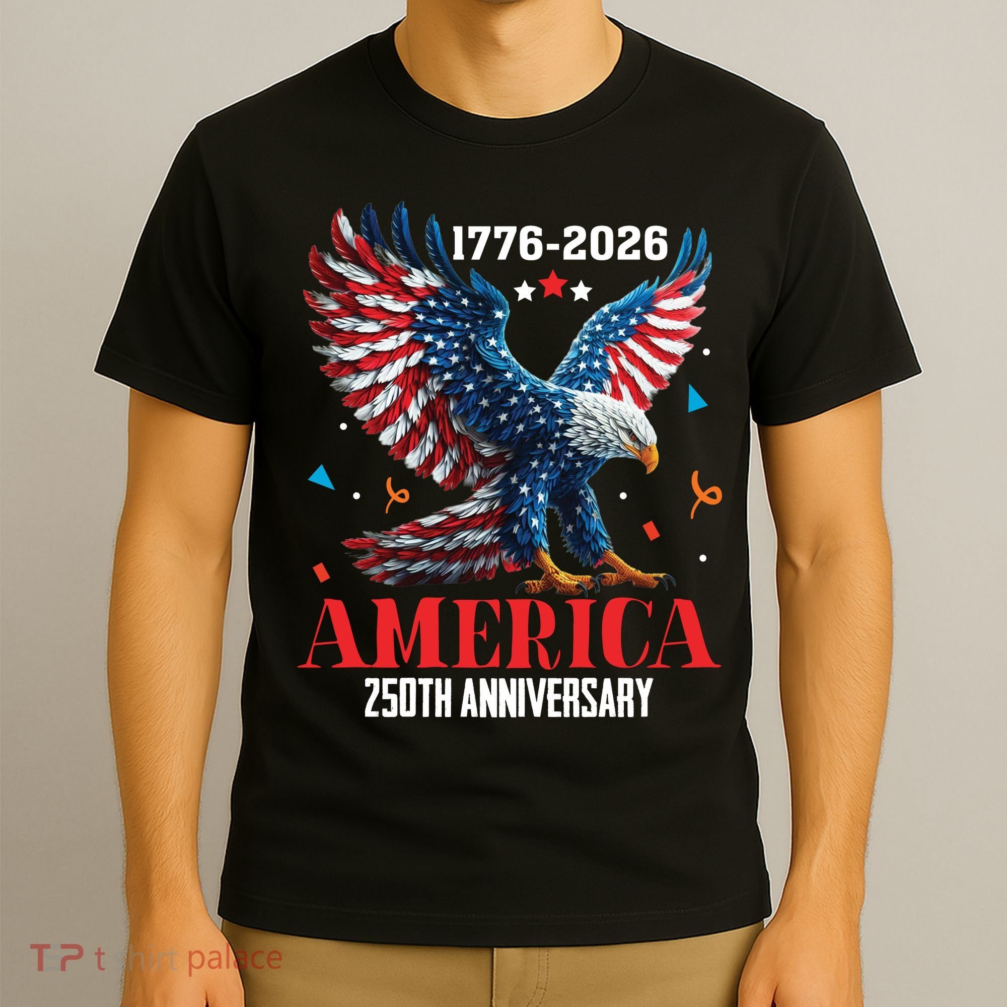 250 Anniversary USA Eagle 1776-2026 American Patriotic T-Shirt