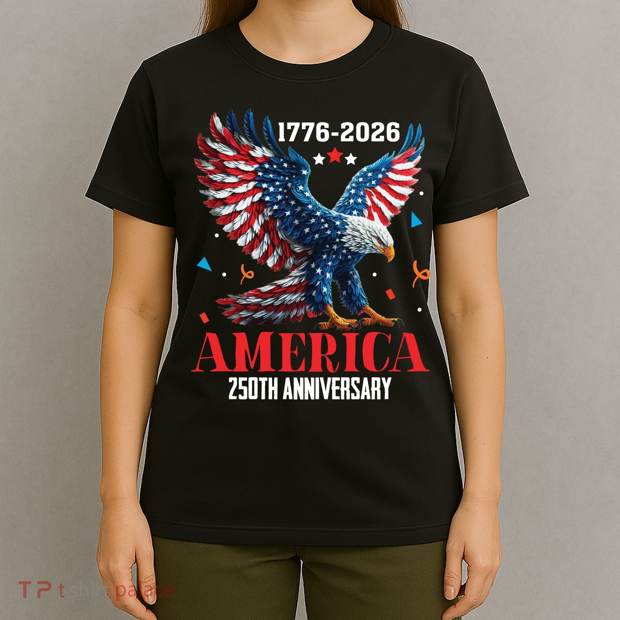 250 Anniversary USA Eagle 1776-2026 American Patriotic T-Shirt
