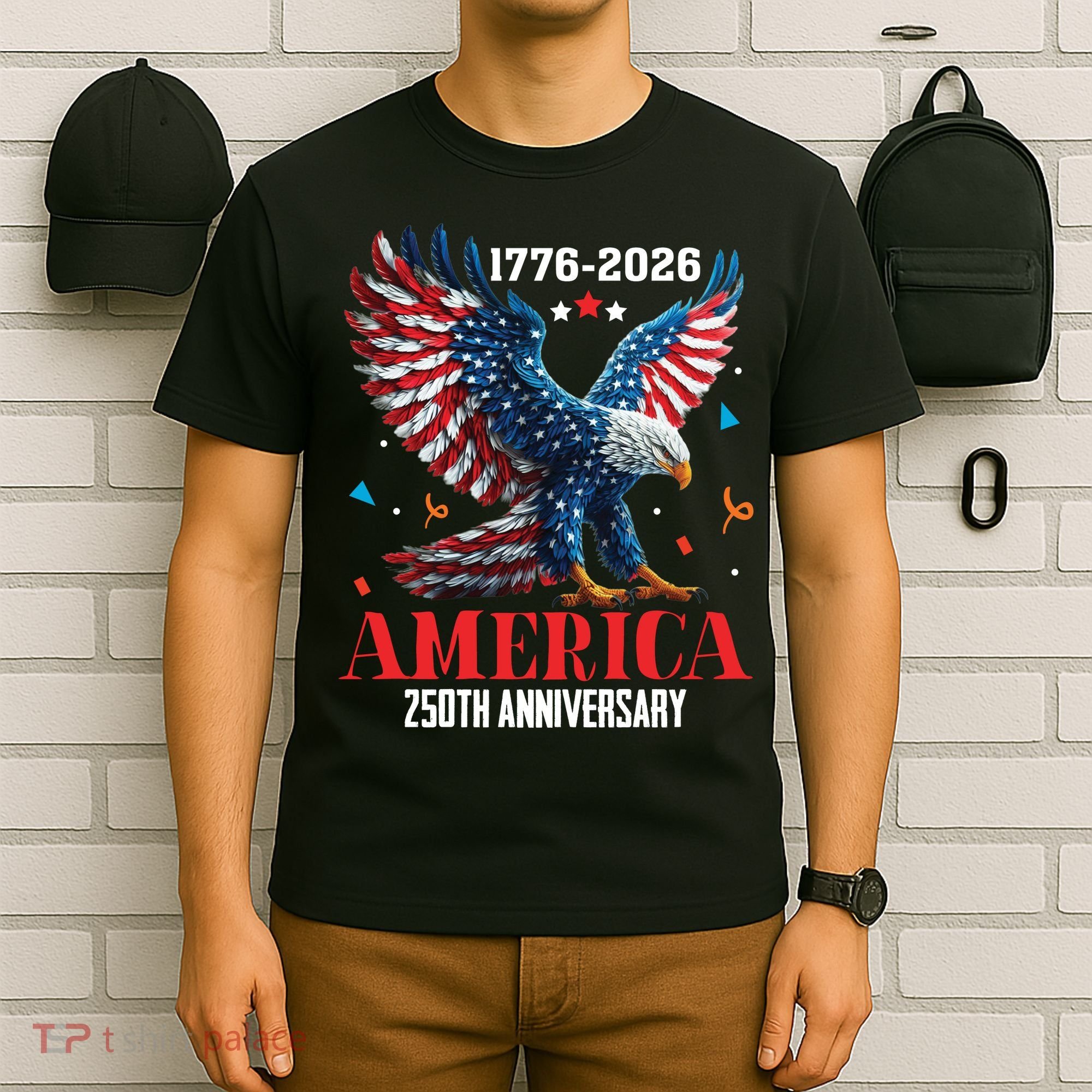 250 Anniversary USA Eagle 1776-2026 American Patriotic T-Shirt