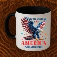 250 Anniversary USA Eagle 1776-2026 American Patriotic Coffee Mug thumb 2