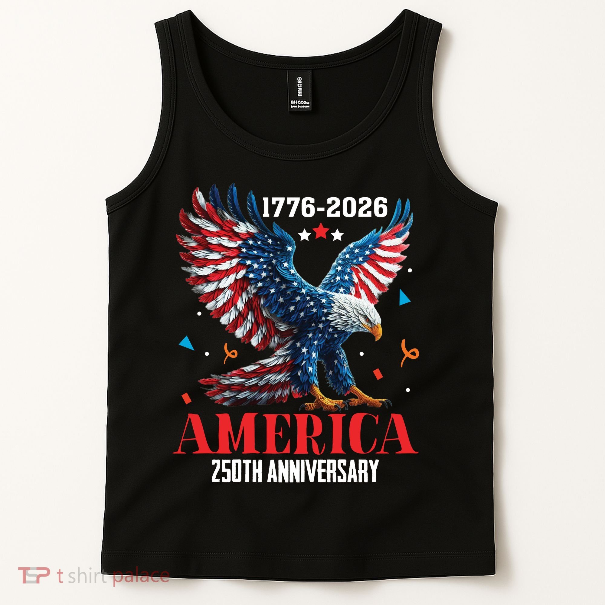 250 Anniversary USA Eagle 1776-2026 American Patriotic Tank Top