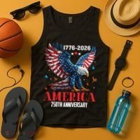 250 Anniversary USA Eagle 1776-2026 American Patriotic Tank Top thumb 4