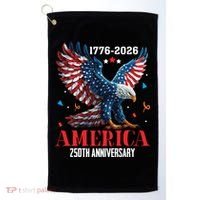 250 Anniversary USA Eagle 1776-2026 American Patriotic Golf Towel thumb 0