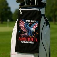 250 Anniversary USA Eagle 1776-2026 American Patriotic Golf Towel thumb 2