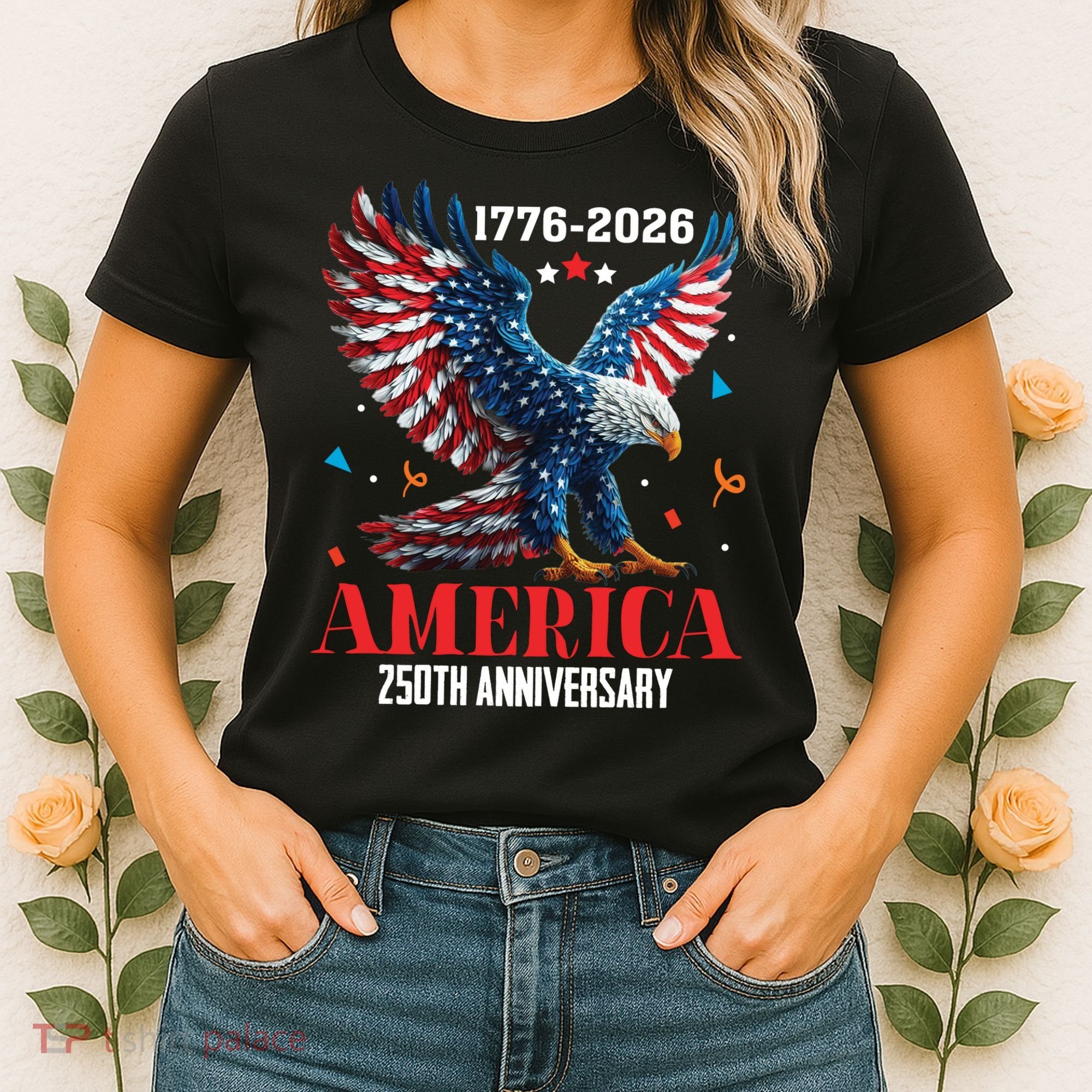 250 Anniversary USA Eagle 1776-2026 American Patriotic Women's T-Shirt