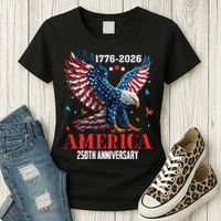 250 Anniversary USA Eagle 1776-2026 American Patriotic Women's T-Shirt thumb 3