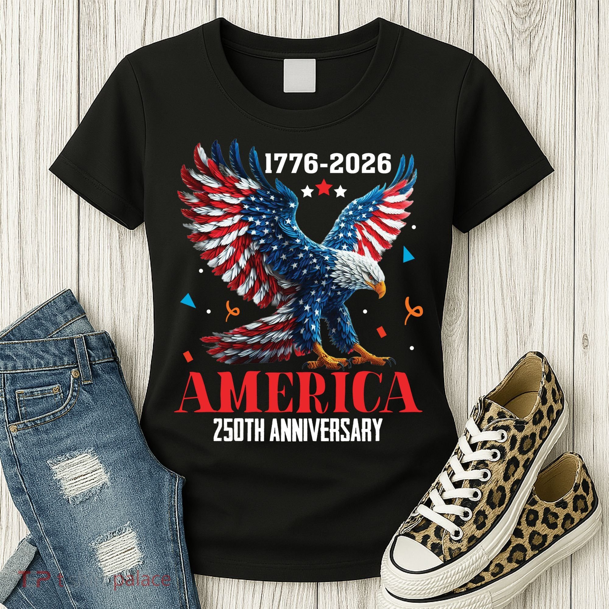 250 Anniversary USA Eagle 1776-2026 American Patriotic Women's T-Shirt