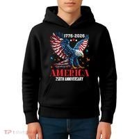 250 Anniversary USA Eagle 1776-2026 American Patriotic Kids Hoodie thumb 4