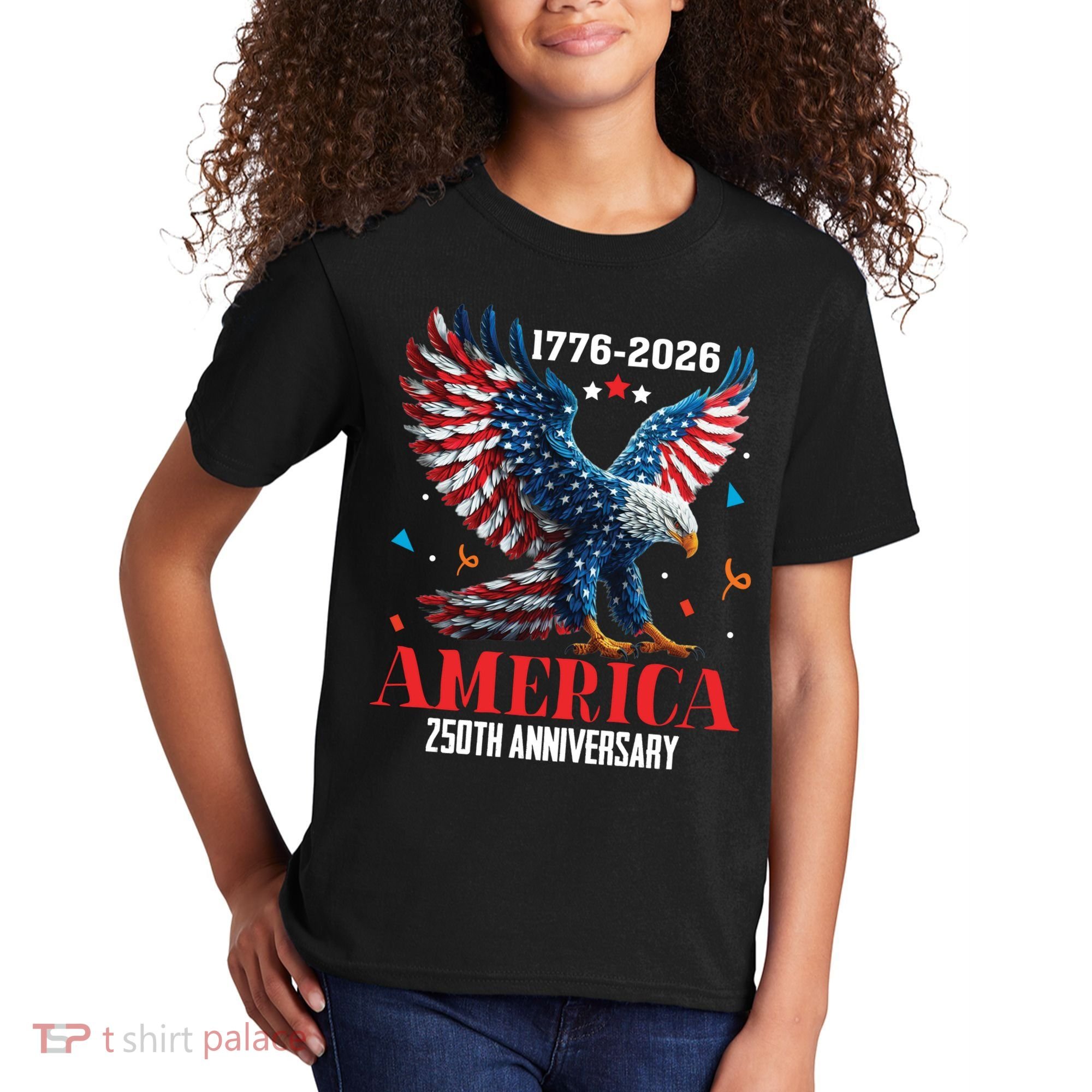 250 Anniversary USA Eagle 1776-2026 American Patriotic Kids T-Shirt