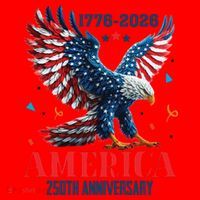 250 Anniversary USA Eagle 1776-2026 American Patriotic Santa Hat thumb 1
