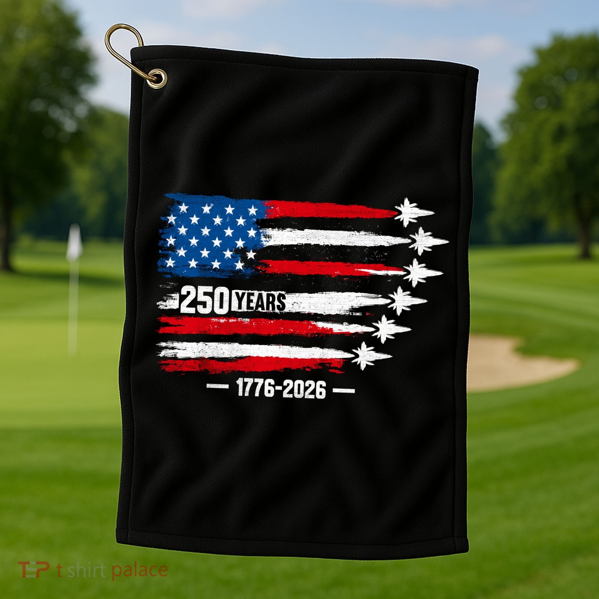 250th Anniversary USA Patriotic 250 Years American Golf Towel