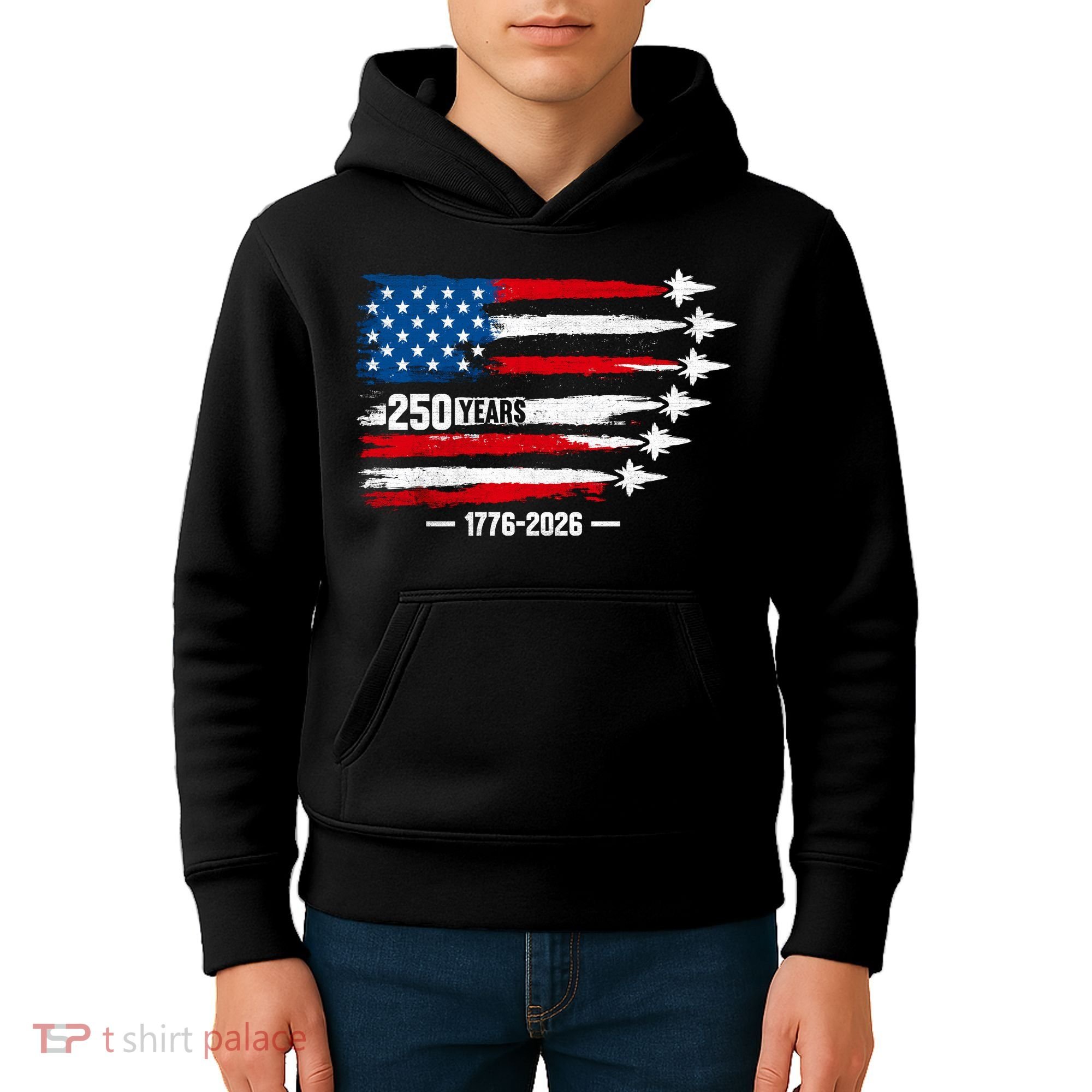 250th Anniversary USA Patriotic 250 Years American Kids Hoodie