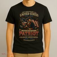 250th Anniversary United States Descendant Of A Patriot T-Shirt thumb 3