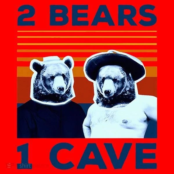 2 Bears 1 Cave Santa Hat