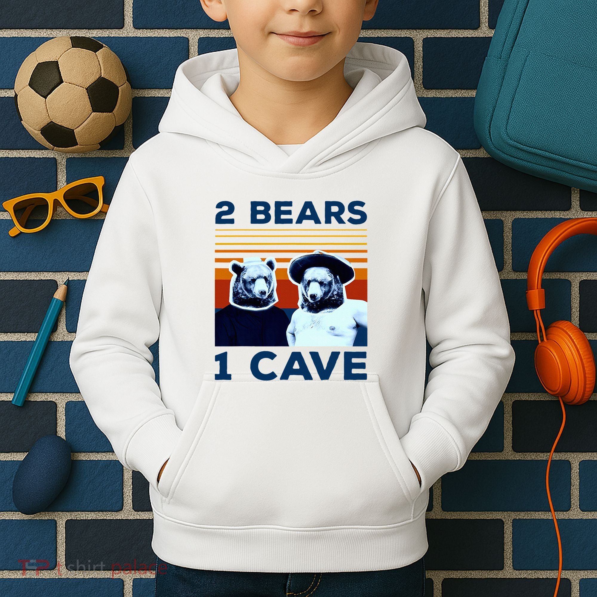 2 Bears 1 Cave Kids Hoodie