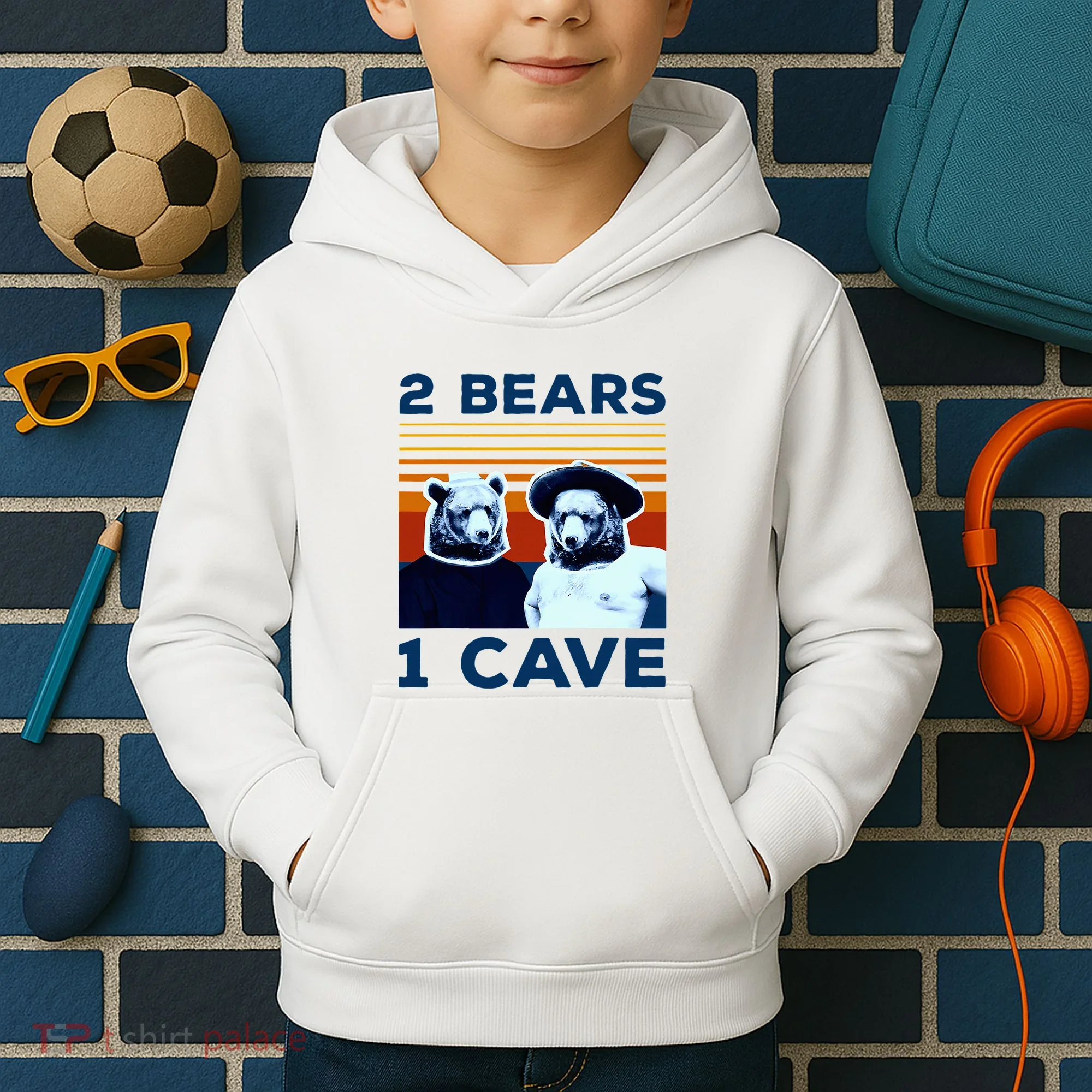 2 Bears 1 Cave Kids Hoodie