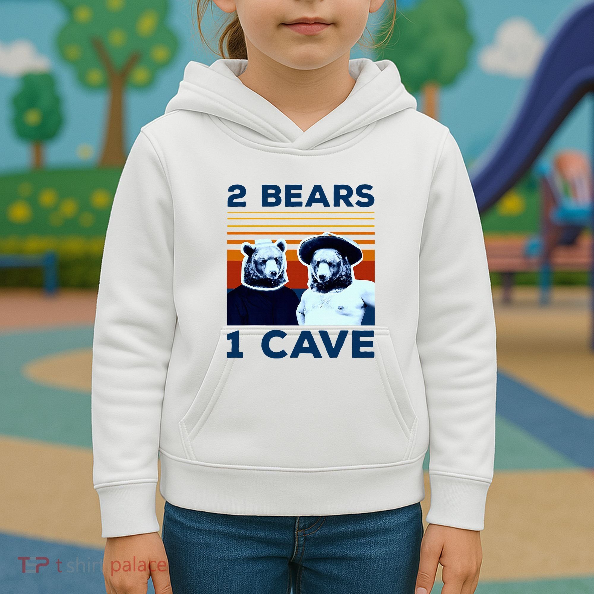 2 Bears 1 Cave Kids Hoodie