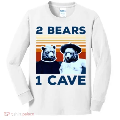 2 Bears 1 Cave Kids Long Sleeve Shirt